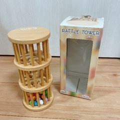 知育おもちゃセット　ラトルタワー　ドロップインザボックス　コップがさねの画像