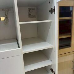 ★リユースのサカイ高崎店★TJ13641 (株)ベガコーポレーション レンジ台 白 H90.5×D45×W90 クリーニング済みの画像