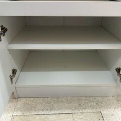 ★リユースのサカイ高崎店★TJ13641 (株)ベガコーポレーション レンジ台 白 H90.5×D45×W90 クリーニング済みの画像