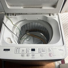 (運搬費込)(即日、深夜OK)YAMADA 2022年製 4.5kg YWM-T45H1 シンプル‼️最新‼️の画像