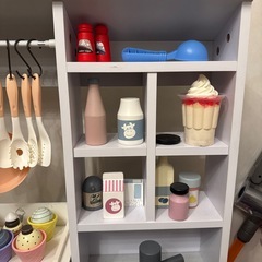 【取引中】おままごとキッチン&小物セット&ダイソン掃除機（おもちゃ）の画像