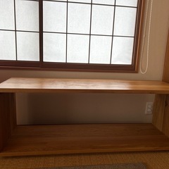 無印良品　無垢材テーブルベンチ　オーク材の画像