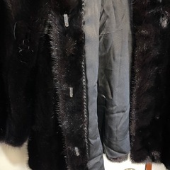 SAGA MINK ミンクファーコート 毛皮 ミンク ファーコート ブラック　 リアルファー ミドル丈の画像