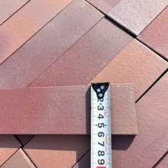 【おまとめ売り】アンティーク調レンガタイル　約3000枚1パレット お引き取りです レンガ ガーデニング DIYの画像