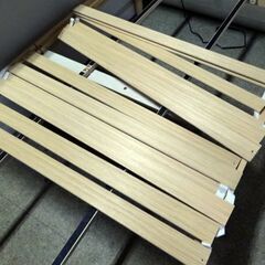 宮付き 木製フレーム セミダブルベッド フレームのみ  長さ210×幅120cm 中古品【自社配送は札幌市内限定】菊水倉庫保管の画像