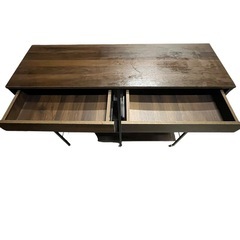 【ジ1214-16】収納付きワークデスク／シェルフ一体型 キャスター付きの画像