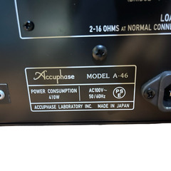 美品 アキュフェーズ accuphase A-46 パワーアンプ CLASS A の画像