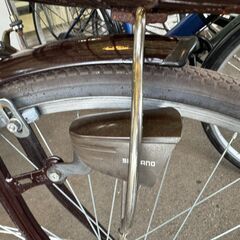 ★店頭にて試乗可★ J3343　【リユースのサカイ柏店】　軽快自転車　オートライト　ブラウン　6段変速　27インチ　　簡易クリーニング済　 中古自転車 　流山市 中古自転車 松戸市 中古自転車 我孫子市 中古自転車 船橋市 中古自転車 守谷市 中古自転車 取手市 中古自転車　の画像