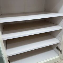 ★リユースのサカイ高崎店★TJ13649 不二貿易(株) 食器棚 白 H89.5×D41×W59 クリーニング済みの画像