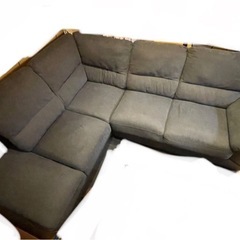 ニトリ　布張りカウチソファ(ウォール3KD LC GY)の画像