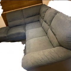 ニトリ　布張りカウチソファ(ウォール3KD LC GY)の画像