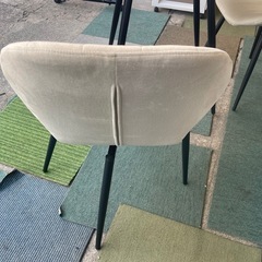 【リサイクルサービス八光】幅75㎝　ホワイト　カフェテーブル3点セットの画像