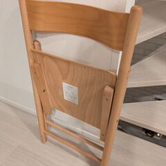 【廃番希少・美品】無印良品 天然木 ブナ材 折りたたみチェアの画像