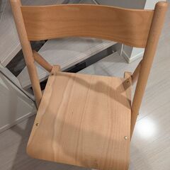 【廃番希少・美品】無印良品 天然木 ブナ材 折りたたみチェアの画像