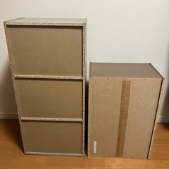 カラーボックス3個の画像