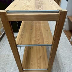 ★リユースのサカイ高崎店★TJ13654 IKEA 木製ラック ライトブラウン H79.5×D38.6×W82.7 クリーニング済みの画像