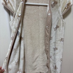 クマ柄スリーパー　ベージュ　90〜100cmの画像