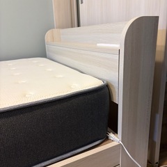  ベッドフレーム シングルベッド 収納付き の画像