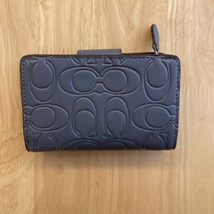 コーチ　シグネチャーグレー2つ折財布I①【新品未使用】の画像