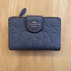 コーチ　シグネチャーグレー2つ折財布I①【新品未使用】の画像