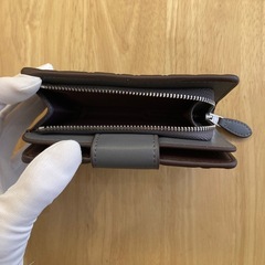 コーチ　シグネチャーグレー2つ折財布I①【新品未使用】の画像