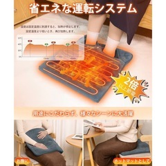 電気足温器 フットウォーマー 42×42cm 両面加熱・30℃～55℃ 丸洗い可の画像