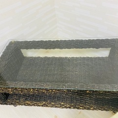 お洒落　ラタン　ローテーブル　モダンの画像