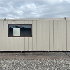 【三重】② 4坪ハウス　(土日引き取り可)　エアコン　8畳　コンテナハウス　ユニット　トレーラー　大型　事務所　倉庫　物置　【配送可】の画像