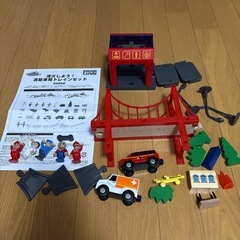 スピードシティ　木製トレイン　消火しよう！消防車両トレインセットの画像