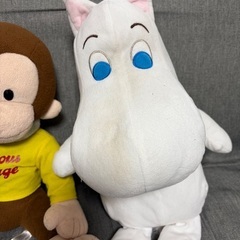 ぬいぐるみ　ムーミン・おさるのジョージの画像