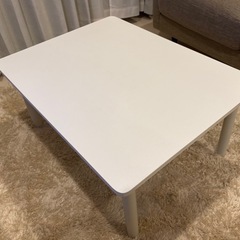 【美品】簡単に脚を外せるローテーブル　ハロー(ホワイト)の画像