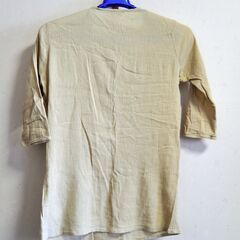 ブラウン　チュニック　さらさら感のある生地の画像