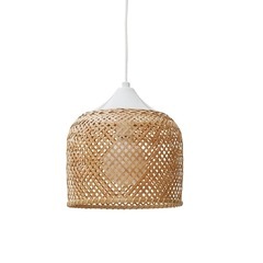 SKランプ2セット「竹のあかり」鐘型／竹編み ペンダントライトの画像