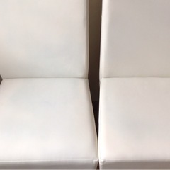 未使用 ダイニングチェア 2脚セット 送料込み ニトリ ホワイト 白の画像