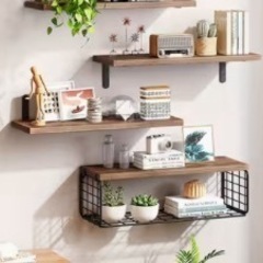 壁掛け棚  ウォールラック  DIY ラック 木製  北欧 インテリアの画像