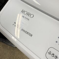 RORO 全自動洗濯機 7.0kg YWM-TV70L 2025年製 インバーター搭載 ほぼ未使用の画像