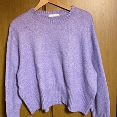 AUNT MARIE'S アントマリーズ 紫 ニットセーターの画像