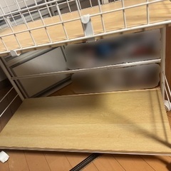 奥行き73cm 収納ラックキャスター付きワゴン(ニトリ中古)の画像