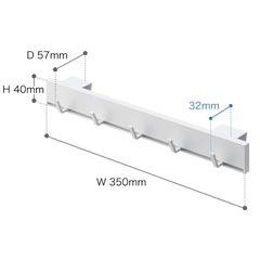 tower引っ掛け可動式下駄箱扉フックの画像