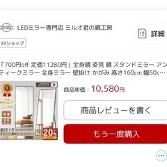 定価10,580円_全身鏡 シルバーの画像
