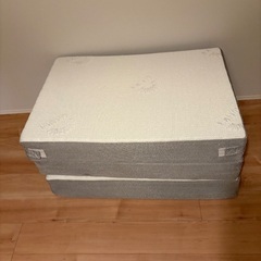 GOKUMIN マットレス 【4層入れ替えできるアルティメイトマットレス】 硬め 柔らかめ 高反発 高弾性 低反発 厚さ15cm 三つ折り 折りたたみ 敷布団 極眠 utmss (ホワイト, スタンダード(シングル))の画像