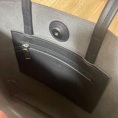 ビジネス バッグ トート 黒 A4 レディース フォーマル 参観 通勤 ブラック レザー 手提げ 肩掛け シンプル の画像