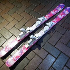 Hart ジュニア カービングスキー 116cm Frozen J ROCKER ポール/スキーバッグセット ピンク系 調整ビンディング付き板 ハート 新道東店の画像