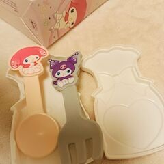 マイメロ　ぬいぐるみ&スプーンフォーク　ハッピーセットの画像