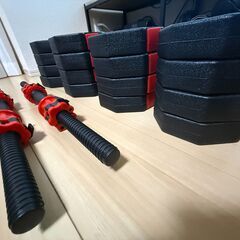15kgダンベル2つ（重さ調整可能）の画像