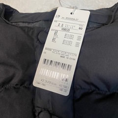 新品　リセマイン　マフラー付きパフジャケット　中綿アウター　100 ブラックの画像