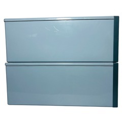 本体青グレー 引き出し半透明 深型押入れケース 2個セットの画像