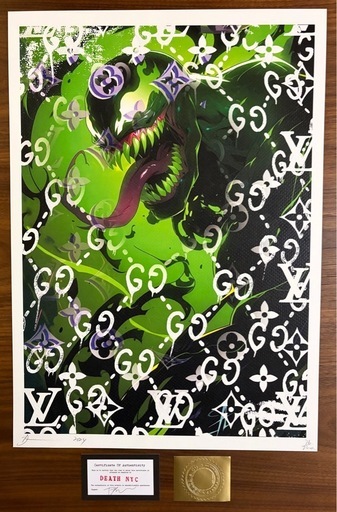 今週値下げ！世界 限定品　正規品DEATH NYC ポップアート 額込 世界限定100枚DEATH NYC アートポスター 現代アート 33 額込 世界