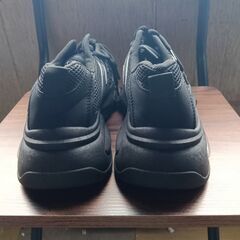 新品 26.5cm メンズ スニーカー ブラック 厚底 シューズ 識別番号:【N566-S】の画像