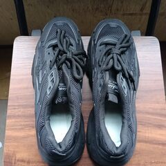 新品 26.5cm メンズ スニーカー ブラック 厚底 シューズ 識別番号:【N566-S】の画像